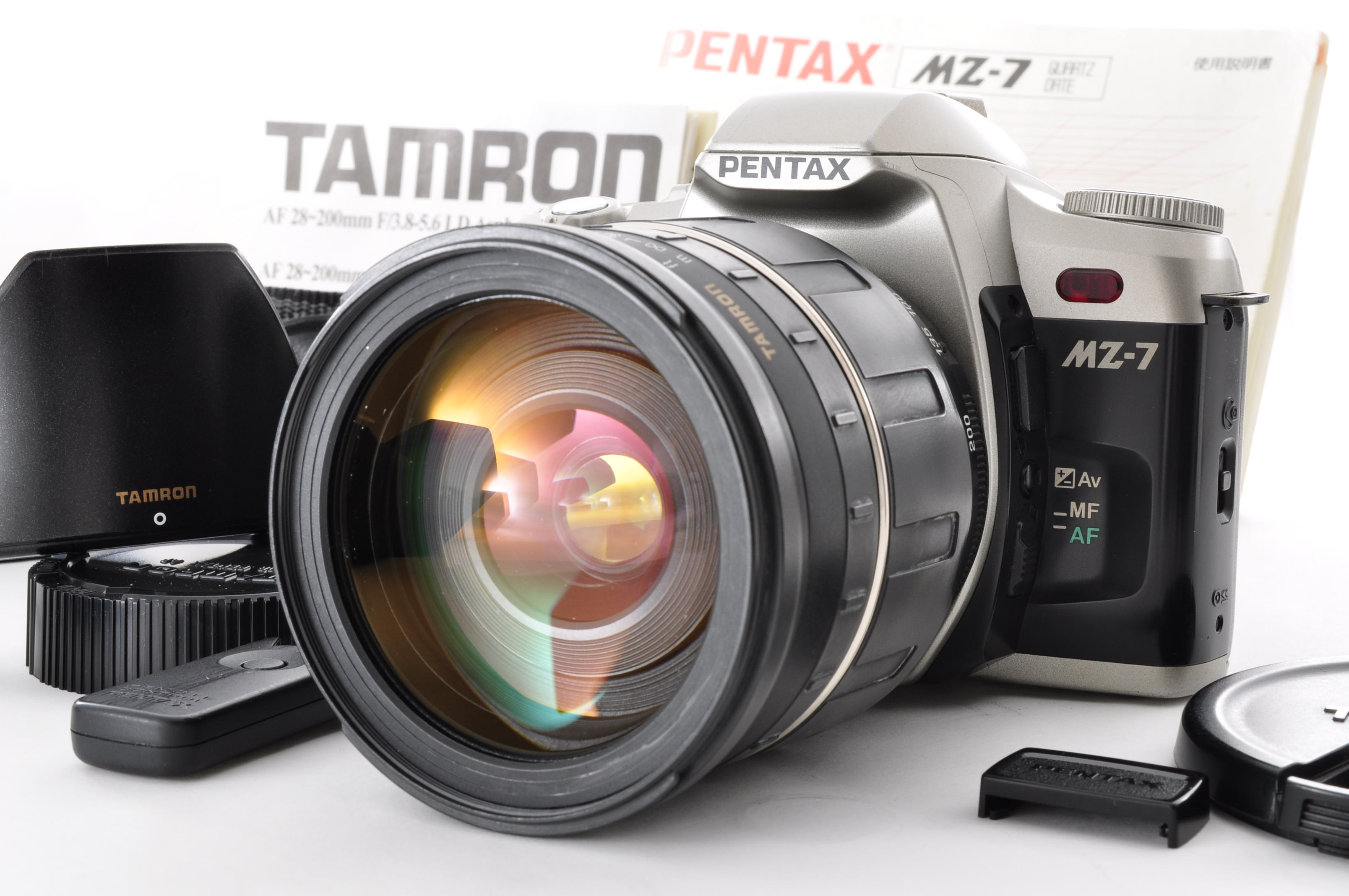 PENTAX MZ-7 35mm Film Camera [Near Mint] + Tamron 28-200mm F3.5-5.6 From Japan img01