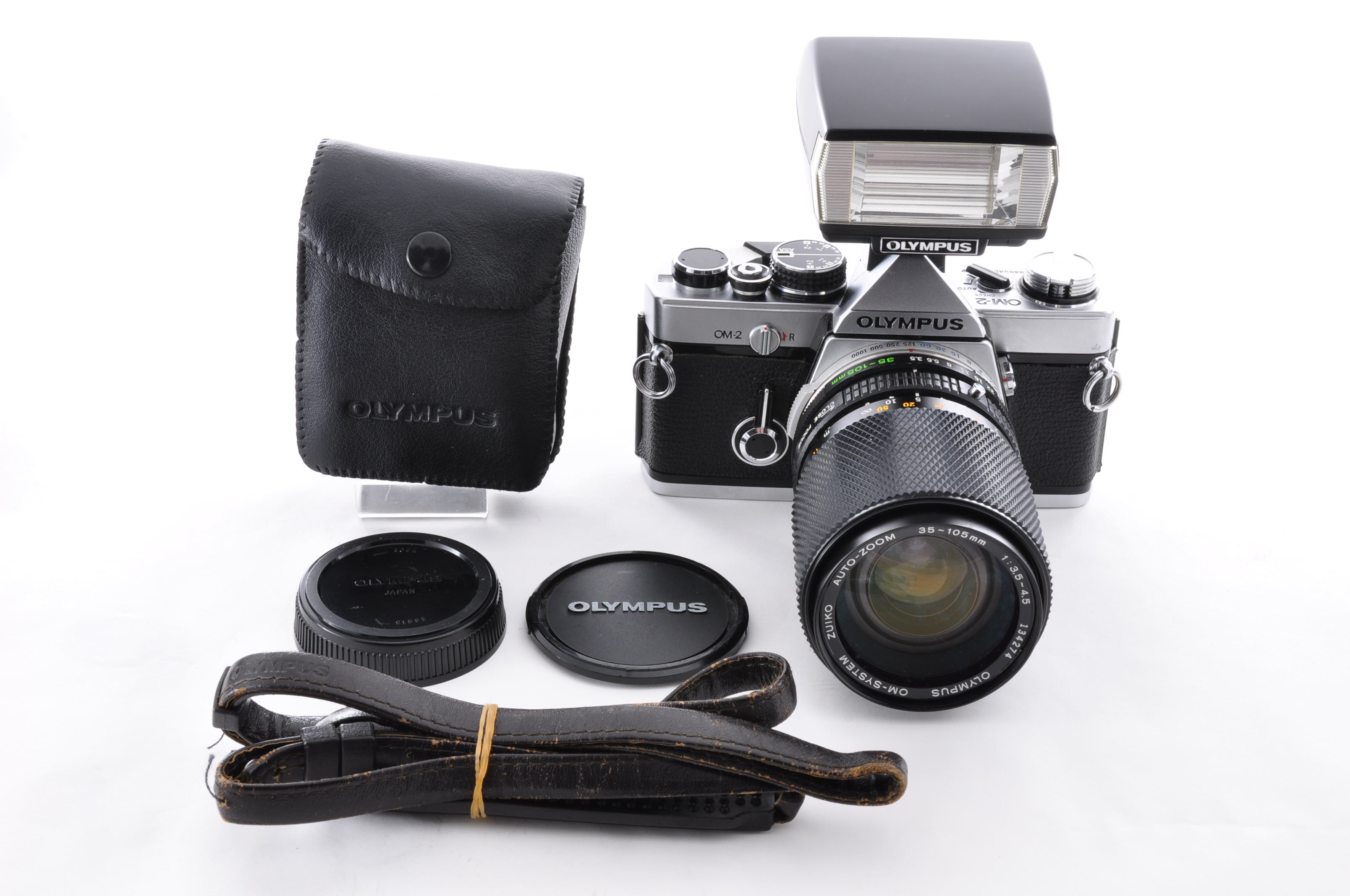 Olympus OM-2 35mm Film Camera w/35-105mm F3.5-4.5 Lens & T20 Flash [EXC] Japan img23