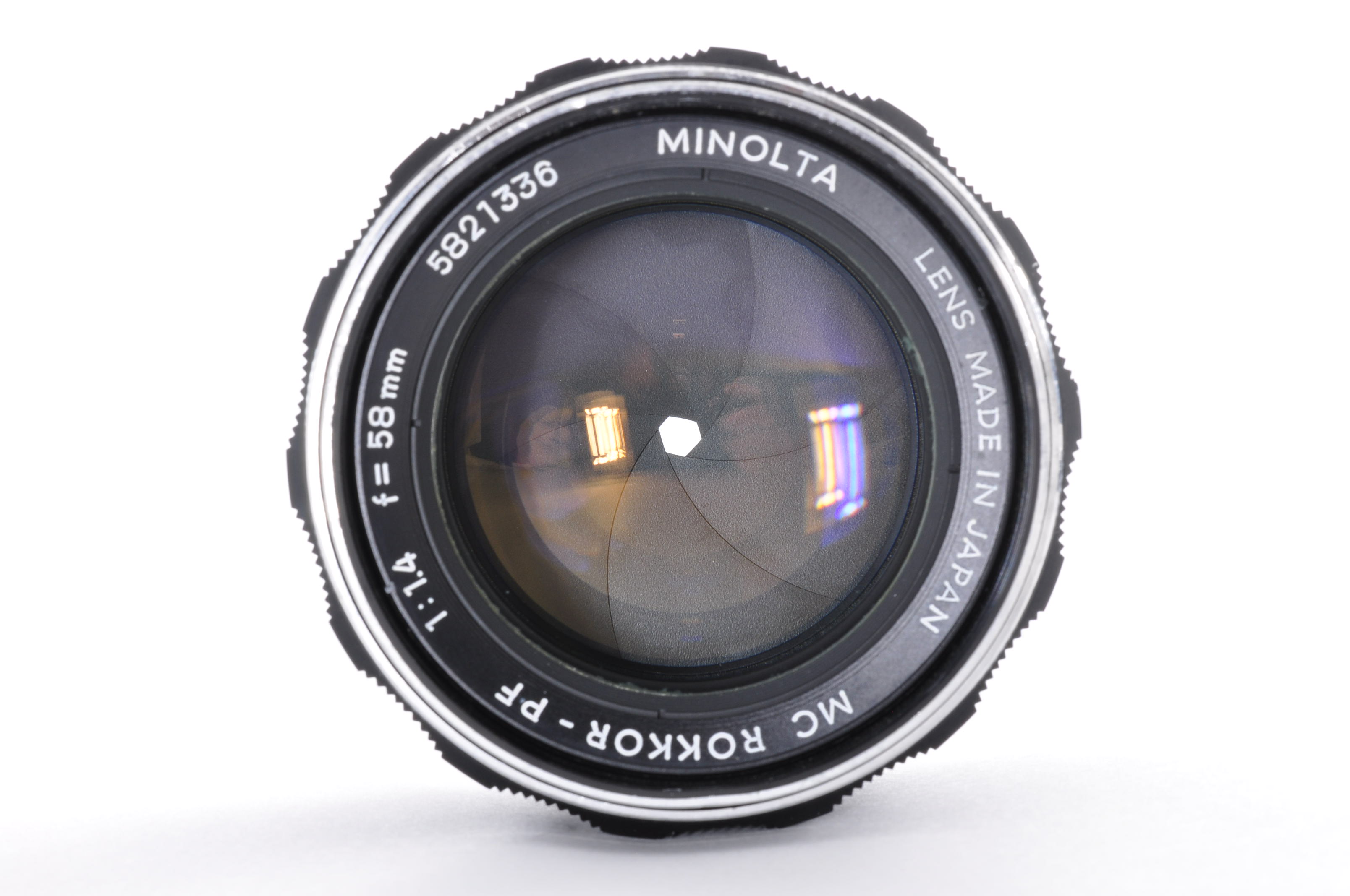 [Near Mint] MINOLTA MC ROKKOR-PF 58mm F1.4 Standard Lens w/Caps From Japan img06