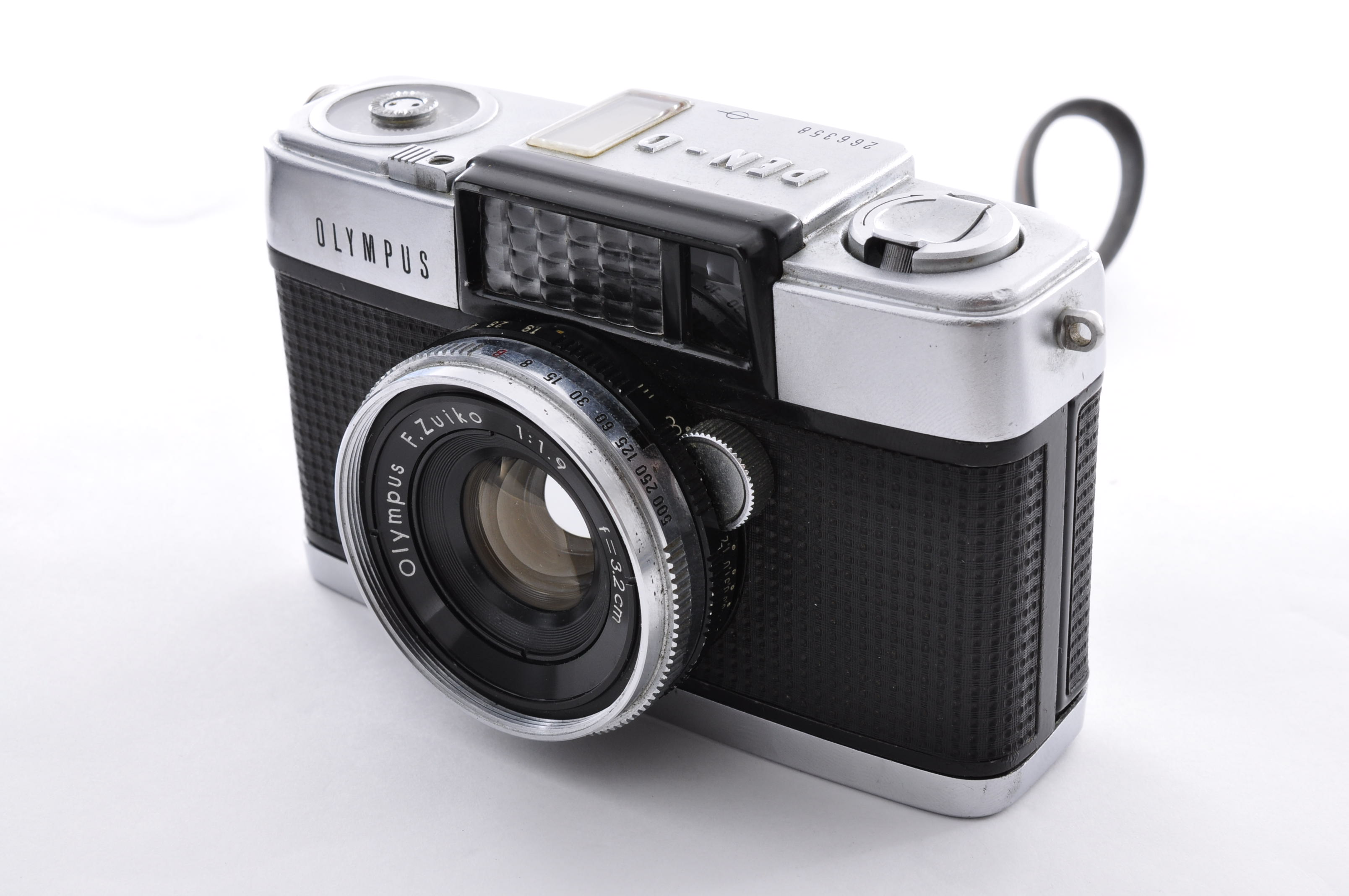 Olympus Pen-D Half Frame Camera Silver F.ZUIKO 32mm F/1.9 [Excellent] From Japan img02