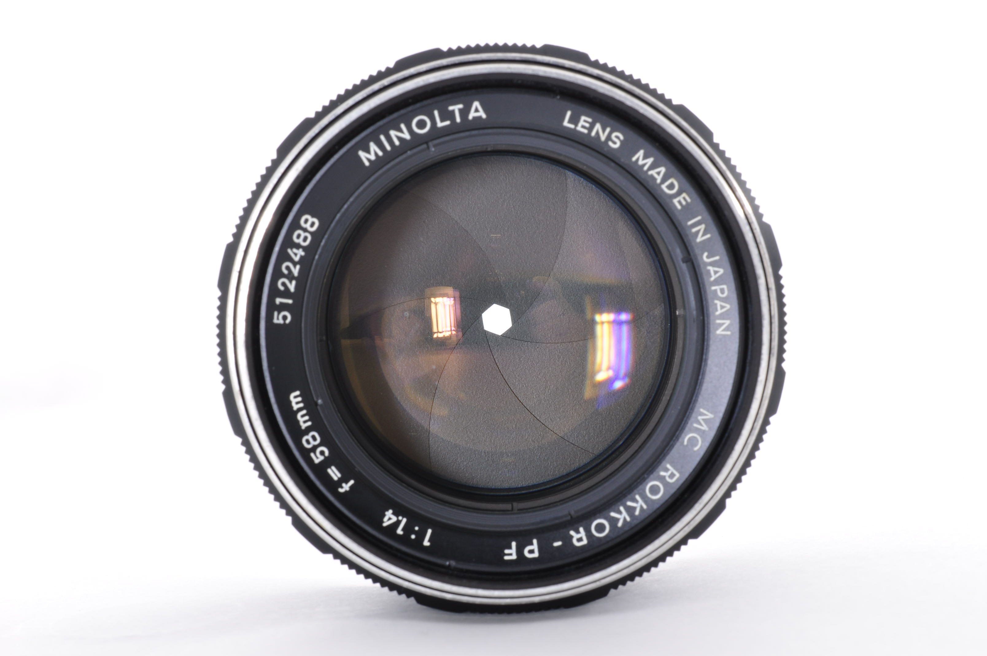MINOLTA MC ROKKOR-PF 58mm F1.4 Standard Lens w/Cap [Excellent+5] From Japan img07